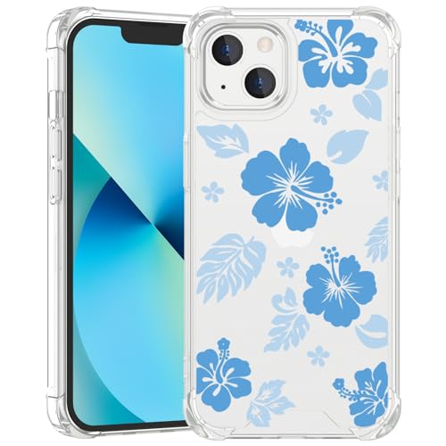 Axulimin Schutzhülle für iPhone 13 Mini, transparent, niedlich, Kawaii, blauer Hibiskus, hawaiianische Blume, ästhetische Handyhülle für Mädchen, adrette Frauen Axulimin Schutzhülle für iPhone 13 Mini, transparent, niedlich, Kawaii, blauer Hibiskus, hawaiianische Blume, ästhetische Handyhülle für Mädchen, adrette Frauen von Axulimin