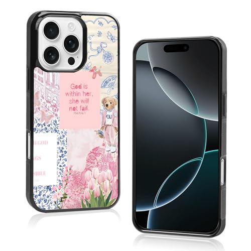 Axulimin Süße christliche Collage ästhetische Handyhülle für iPhone 16 Pro (6,3 Zoll) von Axulimin