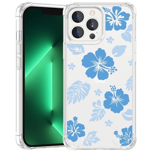 Axulimin for iPhone 13 Pro Case Clear Cute Kawaii Blue Hibiscus Hawaiian Flower Floral Aesthetic Phone Case for Girls Preppy Women Axulimin for iPhone 13 Pro Case Clear Cute Kawaii Blue Hibiscus Hawaiian Flower Floral Aesthetic Phone Case for Girls Preppy Women von Axulimin