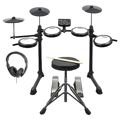 Axus AXK4 Elektronisches Schlagzeug Starter Pack für Anfänger mit leisen Mesh Drum Pads, Sticks, Hocker und Kopfhörer Axus AXK4 Elektronisches Schlagzeug Starter Pack für Anfänger mit leisen Mesh Drum Pads, Sticks, Hocker und Kopfhörer von Axus