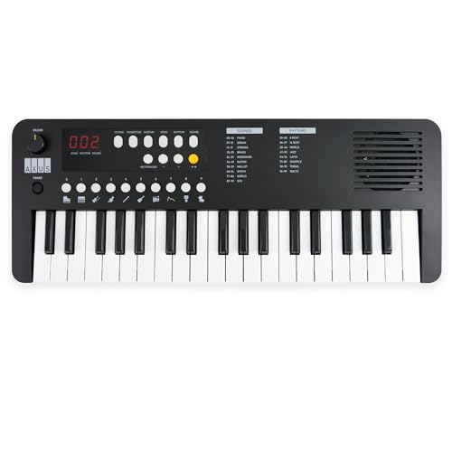 Axus Tragbares 37 Mini-Keyboard In Mitternachtsschwarz – Lustiges E-Piano Für Anfänger, Usb-C Oder Batteriebetrieb von Axus