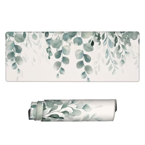 Beige Mauspad XXL 800 x 400 x 3 mm, Gaming Mousepad Zubehör, Groß Mauspad Anlage, Verlängertes Mousepad Gaming Schreibtischunterlage, Wasserdicht Mousepad mit Vernähte Kanten, für Büro, PC, Laptop R-4 von Aynaeinn