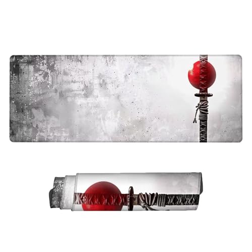 Mauspad XXL, 800 x 400 x 3 mm Gaming Mousepad Grau, Wasserdicht Schwert Schreibtischunterlage, Mauspad mit Spezielle Oberfläche, rutschfeste Gummibasis, Verlängertes Mousepad XXL für Büro, Gaming P-8 Mauspad XXL, 800 x 400 x 3 mm Gaming Mousepad Grau, Wasserdicht Schwert Schreibtischunterlage, Mauspad mit Spezielle Oberfläche, rutschfeste Gummibasis, Verlängertes Mousepad XXL für Büro, Gaming P-8 von Aynaeinn