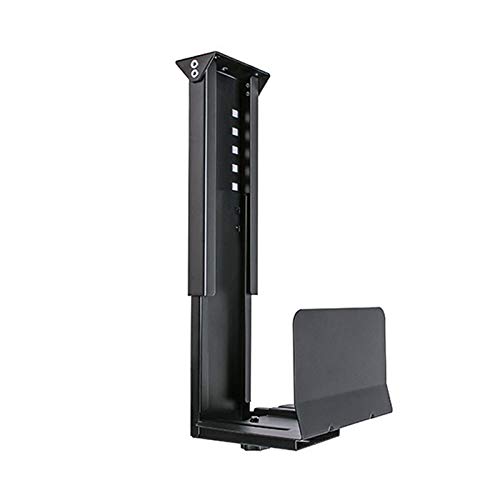 PC Halterung Unter Schreibtisch, Computer Aufhängung Halter für Untertisch, Vollständiges Stahlmaterial, bis zu 35 kg, Höhe Verstellbar 300-500 mm, Funktioniert mit den meisten Hosts (Schwarz) von Ayolofei