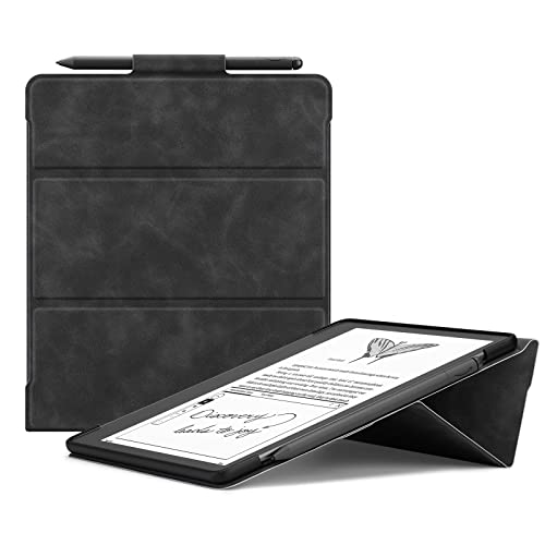 Ayotu Trifold Stand Case für Kindle Scribe (2022 veröffentlicht) – Premium-PU-Lederhülle mit Stifthalter, Auto Sleep/Wake, nur für 10,2-Zoll-Kindle Scribe, Hautgrau von Ayotu