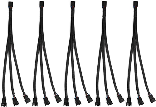 Aypzuke 5 Packs PWN Fan Splitter Lüfterteiler kabel (3PIN +4PIN) 1 bis 3 Converter... von Aypzuke