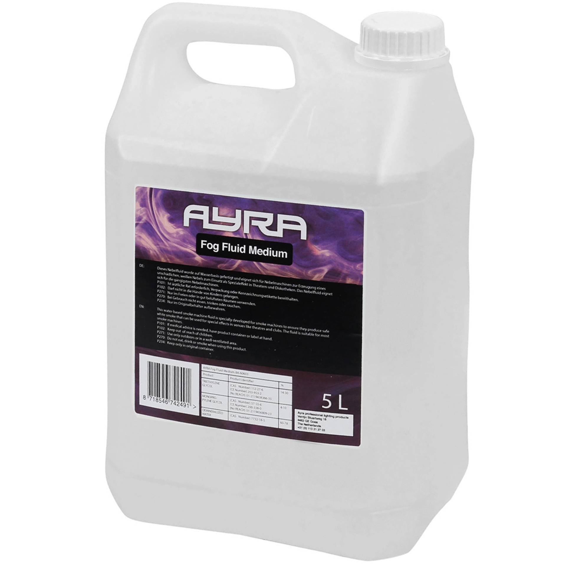Ayra Fog Fluid Medium Nebelfluid Medium, 5 Liter Ayra Fog Fluid Medium Nebelfluid Medium, 5 Liter von Ayra