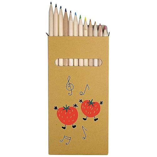 12 x 'Tanzende Erdbeeren ' Lange 178mm farbige Bleistifte/Bleistift Set (PE00053619) von Azeeda