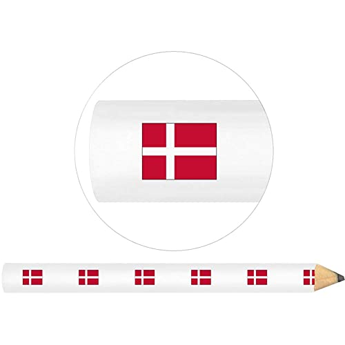 Azeeda 3 x 'Dänemark Flagge' Tischler Bleistift (LP00009746) von Azeeda