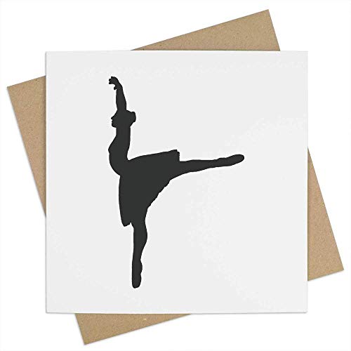 Azeeda 'Ballett-Silhouette' Leere Grußkarte (GC00004977) von Azeeda
