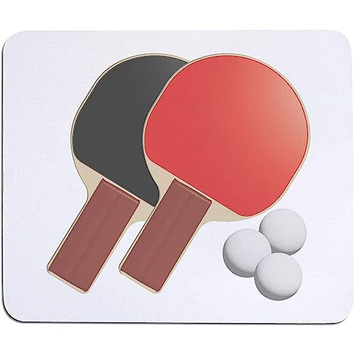 'Tischtennisschläger und Bälle' Maus Matte/Schreibtisch Pad (MO00025376) von Azeeda