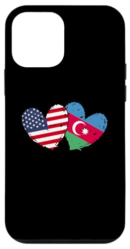 Amerika Aserbaidschan Herz Flagge Amerikanische Aserbaidschanische Flaggen Hülle für iPhone 12 mini von Azerbaijan Flag Designs Proud Azeri Heritage