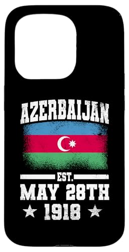 Aserbaidschan Est. 28. Mai 1918 Azeri Independence Day Wear Hülle für iPhone 15 Pro von Azerbaijan Flag Designs Proud Azeri Heritage