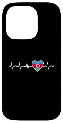 Aserbaidschan-Flagge, Herzschlag-Design Hülle für iPhone 14 Pro von Azerbaijan Flag Designs Proud Azeri Heritage