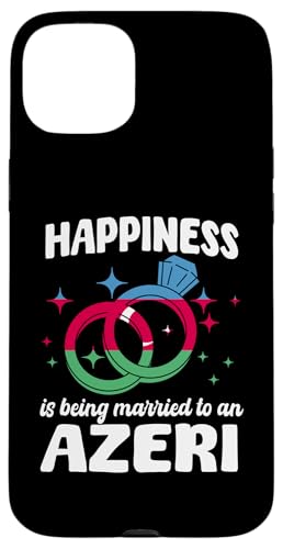 Aserbaidschanische Ehefrau Ehemann Spruch Aseri Married Hülle für iPhone 15 Plus von Azerbaijan Flag Designs Proud Azeri Heritage
