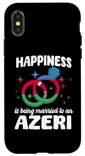 Aserbaidschanische Ehefrau Ehemann Spruch Aseri Married Hülle für iPhone X/XS von Azerbaijan Flag Designs Proud Azeri Heritage