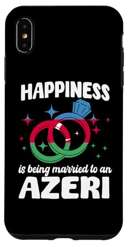 Aserbaidschanische Ehefrau Ehemann Spruch Aseri Married Hülle für iPhone XS Max von Azerbaijan Flag Designs Proud Azeri Heritage