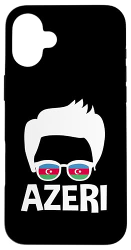 Azeri Boy Silhouette Proud Aserbaidschan Flagge Sonnenbrille Herren Hülle für iPhone 16 Plus von Azerbaijan Flag Designs Proud Azeri Heritage
