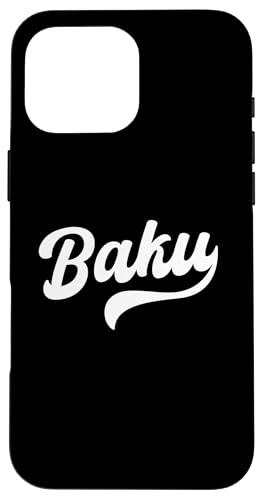 Baku Typeset Aserbaidschan Hauptstadt Hülle für iPhone 16 Pro Max von Azerbaijan Flag Designs Proud Azeri Heritage