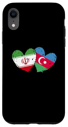 Iran Aserbaidschan Herz Flagge Iranisch Aserbaidschan Freundschaft Hülle für iPhone XR von Azerbaijan Flag Designs Proud Azeri Heritage