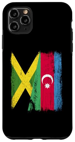 Jamaika, Aserbaidschan, halbe Flagge, Jamaika, Aserbaidschanisch Hülle für iPhone 11 Pro Max von Azerbaijan Flag Designs Proud Azeri Heritage