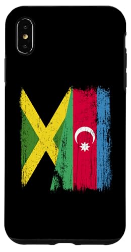 Jamaika, Aserbaidschan, halbe Flagge, Jamaika, Aserbaidschanisch Hülle für iPhone XS Max von Azerbaijan Flag Designs Proud Azeri Heritage