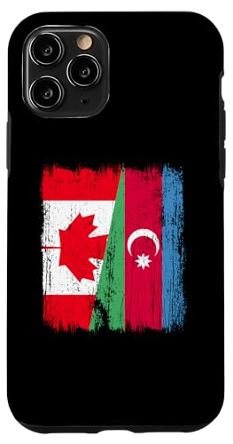 Kanada Aserbaidschan Halbflagge Kanadisch Aserbaidschani Hülle für iPhone 11 Pro von Azerbaijan Flag Designs Proud Azeri Heritage