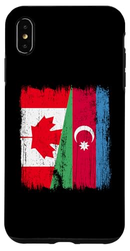 Kanada Aserbaidschan Halbflagge Kanadisch Aserbaidschani Hülle für iPhone XS Max von Azerbaijan Flag Designs Proud Azeri Heritage