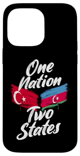 One Nation Two States Türkei Aserbaidschan Freundschaftsflagge tragen Hülle für iPhone 14 Pro Max von Azerbaijan Flag Designs Proud Azeri Heritage