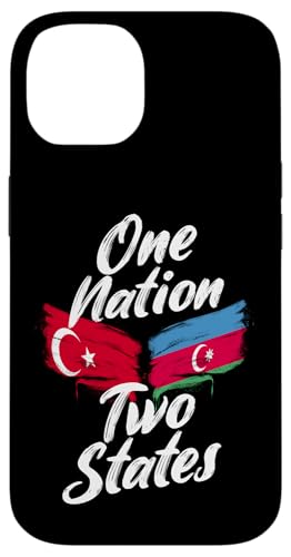 One Nation Two States Türkei Aserbaidschan Freundschaftsflagge tragen Hülle für iPhone 14 von Azerbaijan Flag Designs Proud Azeri Heritage