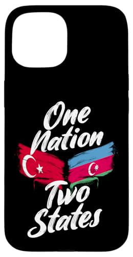 One Nation Two States Türkei Aserbaidschan Freundschaftsflagge tragen Hülle für iPhone 15 von Azerbaijan Flag Designs Proud Azeri Heritage