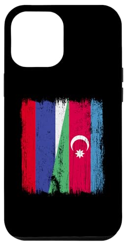 Russland, Aserbaidschan, halbe Flagge, russische aserbaidschanische Wurzeln Hülle für iPhone 12 Pro Max von Azerbaijan Flag Designs Proud Azeri Heritage