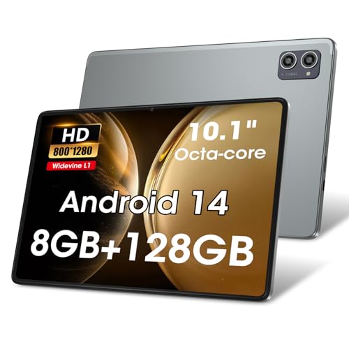 Azeyou Android 14 Tablet 10 Zoll, 8GB RAM+128GB ROM(1TB TF), Octa-core Prozessor, WiFi 6+5G WiFi Tablet PC, 6000mAh Akku, BT5.0, 2 Jahre Garantie von Azeyou