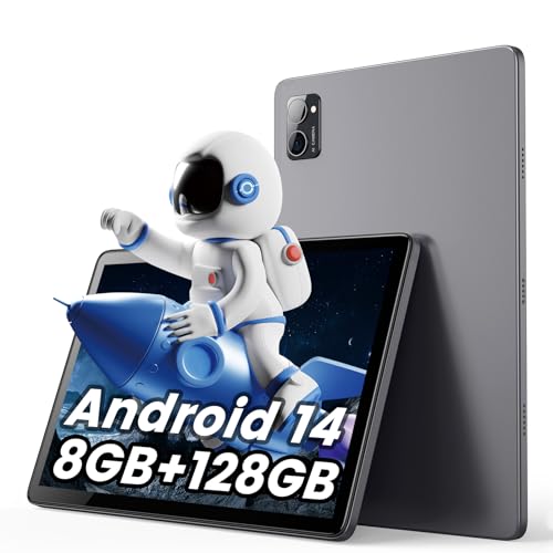 Azeyou Tablet 10 Zoll, 2024 Neueste Android 14 Tablet, 8GB RAM+128GB ROM(1TB TF), Octa-core Tablet WiFi, WiFi 6+5G WiFi Tablet PC, FHD+IPS, 6000mAh Akku, BT5.0, 2 Jahre Garantie von Azeyou