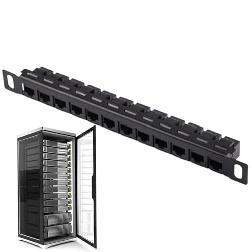 Patch Panel 12 Port, 12 Port -Netzwerk -Patch -Panel | Kabelverwaltungsregal,Unschirmer CAT5E/CAT6 -Kabelverkabelungsregal, Kordorganisator für Maschinenraum Patch Panel 12 Port, 12 Port -Netzwerk -Patch -Panel | Kabelverwaltungsregal,Unschirmer CAT5E/CAT6 -Kabelverkabelungsregal, Kordorganisator für Maschinenraum von Aznever