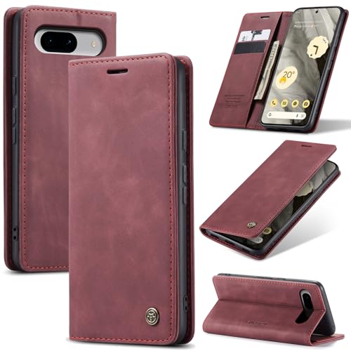Azororo Handyhülle für Google Pixel 8 5G Hülle Premium Lederhülle Flip Case Magnet Tascher Kartenfach Standfunktion Klapphülle Schutzhülle für Google Pixel 8, Weinrot Azororo Handyhülle für Google Pixel 8 5G Hülle Premium Lederhülle Flip Case Magnet Tascher Kartenfach Standfunktion Klapphülle Schutzhülle für Google Pixel 8, Weinrot von Azororo