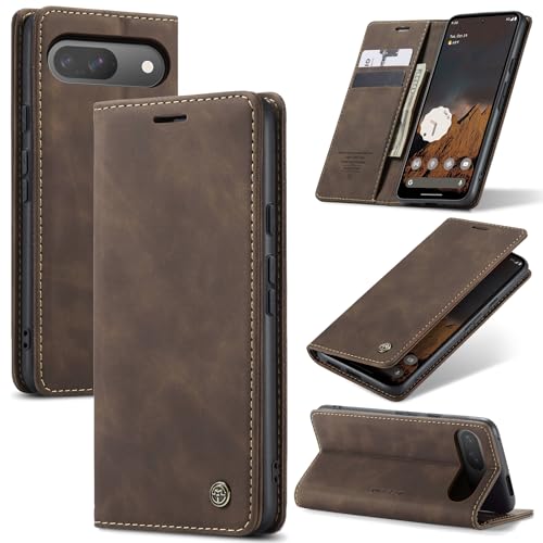 Azororo Handyhülle für Google Pixel 9 Pro 5G Hülle Premium Lederhülle Flip Case Magnet Tascher Kartenfach Standfunktion Klapphülle Schutzhülle für Google Pixel 9 Pro, Kaffee Azororo Handyhülle für Google Pixel 9 Pro 5G Hülle Premium Lederhülle Flip Case Magnet Tascher Kartenfach Standfunktion Klapphülle Schutzhülle für Google Pixel 9 Pro, Kaffee von Azororo