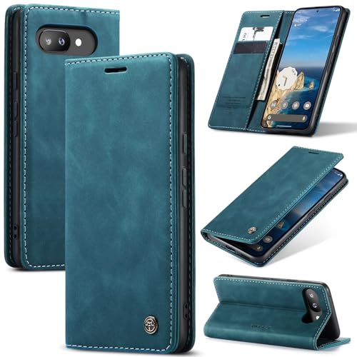 Azororo Handyhülle für Google Pixel 9A 5G Hülle Premium Lederhülle Flip Case Magnet Tascher Kartenfach Standfunktion Klapphülle Schutzhülle für Google Pixel 9A, Blaugrün Azororo Handyhülle für Google Pixel 9A 5G Hülle Premium Lederhülle Flip Case Magnet Tascher Kartenfach Standfunktion Klapphülle Schutzhülle für Google Pixel 9A, Blaugrün von Azororo
