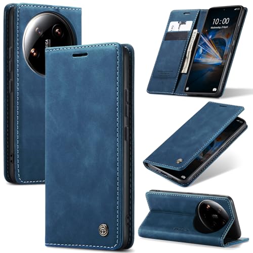 Azororo Handyhülle für Xiaomi 14 Ultra 5G Hülle Premium Lederhülle Flip Case Magnet Tascher Kartenfach Standfunktion Klapphülle Schutzhülle für Xiaomi 14 Ultra, Blau Azororo Handyhülle für Xiaomi 14 Ultra 5G Hülle Premium Lederhülle Flip Case Magnet Tascher Kartenfach Standfunktion Klapphülle Schutzhülle für Xiaomi 14 Ultra, Blau von Azororo