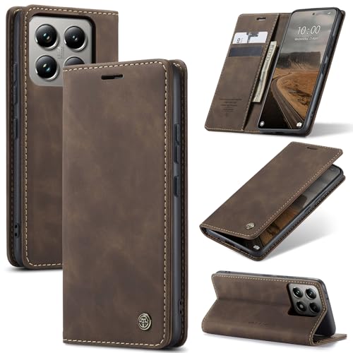 Azororo Handyhülle für Xiaomi 14T Pro 5G Hülle Premium Lederhülle Flip Case Magnet Tascher Kartenfach Standfunktion Klapphülle Schutzhülle für Xiaomi 14T Pro, Kaffee Azororo Handyhülle für Xiaomi 14T Pro 5G Hülle Premium Lederhülle Flip Case Magnet Tascher Kartenfach Standfunktion Klapphülle Schutzhülle für Xiaomi 14T Pro, Kaffee von Azororo