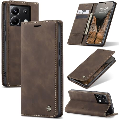 Azororo Handyhülle für Xiaomi Poco X6 5G Hülle Premium Lederhülle Flip Case Magnet Tascher Kartenfach Standfunktion Klapphülle Schutzhülle für Xiaomi Poco X6, Kaffee Azororo Handyhülle für Xiaomi Poco X6 5G Hülle Premium Lederhülle Flip Case Magnet Tascher Kartenfach Standfunktion Klapphülle Schutzhülle für Xiaomi Poco X6, Kaffee von Azororo