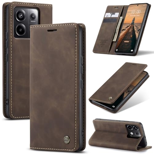 Azororo Handyhülle für Xiaomi Redmi Note 13 Pro 5G Hülle Premium Lederhülle Flip Case Magnet Tascher Kartenfach Standfunktion Klapphülle Schutzhülle für Redmi Note 13 Pro 5G, Kaffee Azororo Handyhülle für Xiaomi Redmi Note 13 Pro 5G Hülle Premium Lederhülle Flip Case Magnet Tascher Kartenfach Standfunktion Klapphülle Schutzhülle für Redmi Note 13 Pro 5G, Kaffee von Azororo