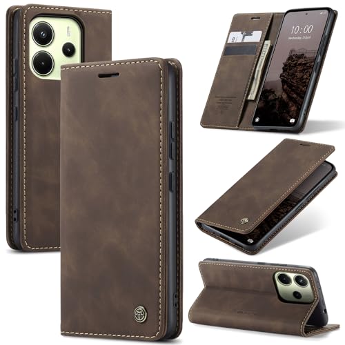 Azororo Handyhülle für Xiaomi Redmi Note 14 4G Hülle Premium Lederhülle Flip Case Magnet Tascher Kartenfach Standfunktion Klapphülle Schutzhülle für Redmi Note 14 4G, Kaffee Azororo Handyhülle für Xiaomi Redmi Note 14 4G Hülle Premium Lederhülle Flip Case Magnet Tascher Kartenfach Standfunktion Klapphülle Schutzhülle für Redmi Note 14 4G, Kaffee von Azororo