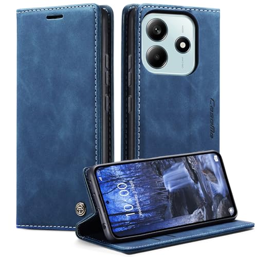 Azororo Handyhülle für Xiaomi Redmi Note 14 5G Hülle Premium Lederhülle Flip Case Magnet Tascher Kartenfach Standfunktion Klapphülle Schutzhülle für Redmi Note 14 5G, Blau von Azororo