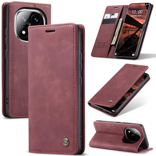Azororo Handyhülle für Xiaomi Redmi Note 14 Pro 5G Hülle Premium Lederhülle Flip Case Magnet Tascher Kartenfach Standfunktion Klapphülle Schutzhülle für Redmi Note 14 Pro 5G, Weinrot Azororo Handyhülle für Xiaomi Redmi Note 14 Pro 5G Hülle Premium Lederhülle Flip Case Magnet Tascher Kartenfach Standfunktion Klapphülle Schutzhülle für Redmi Note 14 Pro 5G, Weinrot von Azororo
