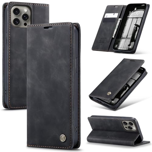 Azororo Handyhülle für iPhone 13 ProMax 5G Hülle Premium Lederhülle Flip Case Magnet Tascher Kartenfach Standfunktion Klapphülle Schutzhülle für iPhone 13 ProMax, Schwarz Azororo Handyhülle für iPhone 13 ProMax 5G Hülle Premium Lederhülle Flip Case Magnet Tascher Kartenfach Standfunktion Klapphülle Schutzhülle für iPhone 13 ProMax, Schwarz von Azororo
