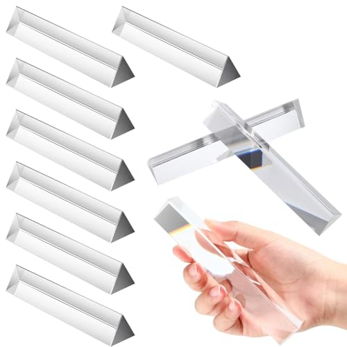 Azull 10er-Packung Klare Dreieckige Prismen, Optische Glasprismen, Kristall, Lichtspektrumphysik für Den Naturwissenschaftlichen Unterricht, 6 Azull 10er-Packung Klare Dreieckige Prismen, Optische Glasprismen, Kristall, Lichtspektrumphysik für Den Naturwissenschaftlichen Unterricht, 6 von Azull