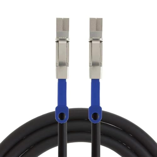 Azull MinSAS-Kabel 4X SFF-8644 auf SFF-8644 Kabel, Mehrspuriges Geschirmtes Käfigkabel, Festplattenserver, Datensynchronisationsübertragung, 1 M von Azull