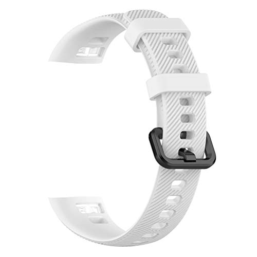 Silikon-Armband Kompatibel für Huawei Honor 3/4/5, Smart-Armband-Ersatzzubehör (Weiss) von Azusumi