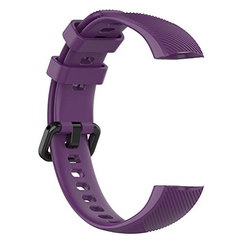 Silikon-Armband Kompatibel für Huawei Honor 3/4/5, Smart-Armband-Ersatzzubehör (lila) von Azusumi